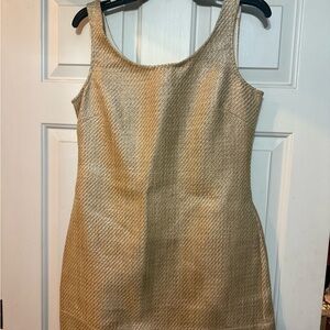 ANTONIO MELANI Gold Textured Mini Dress